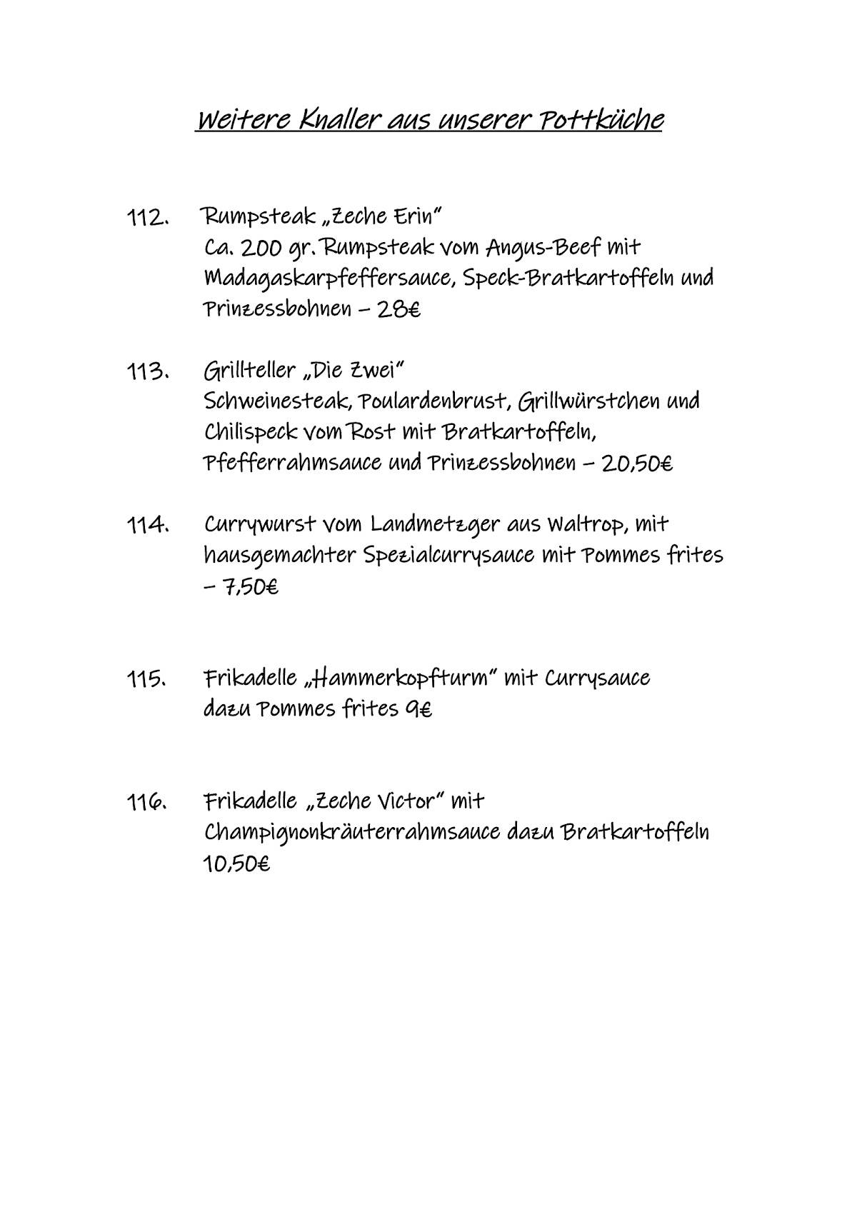 Die Zwei Food & Drinks меню