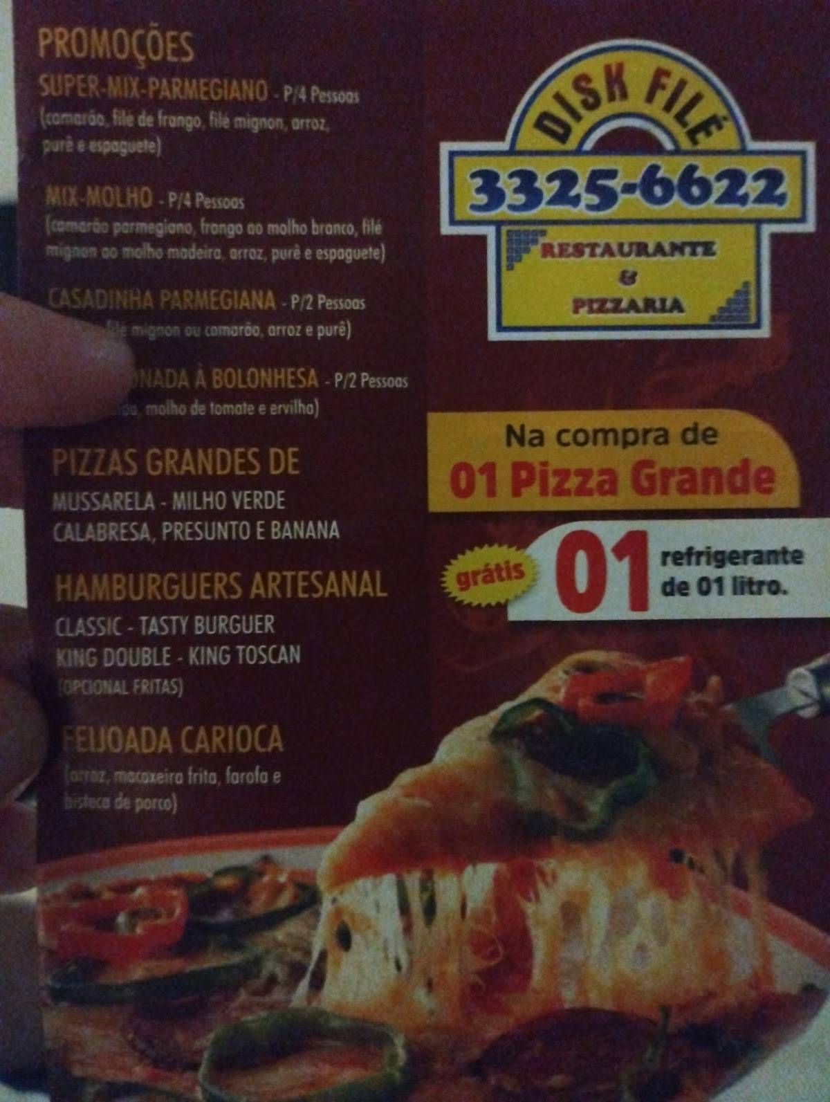 Disk Filé - Restaurante Jatiúca меню