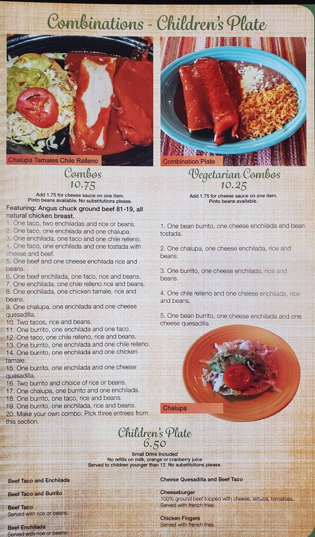 EL Riacho Mexican Restaurant меню