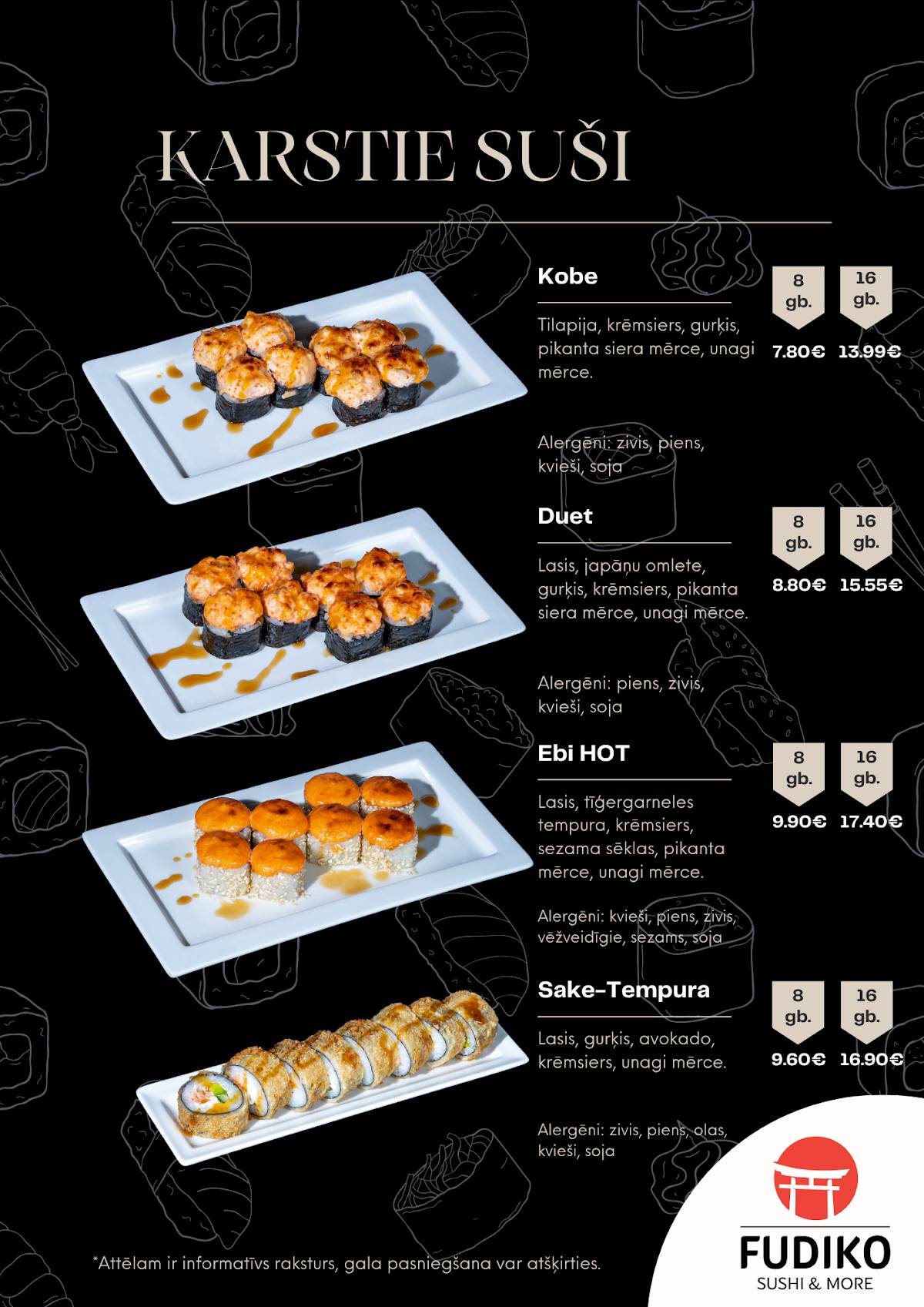 FUDIKO Sushi меню