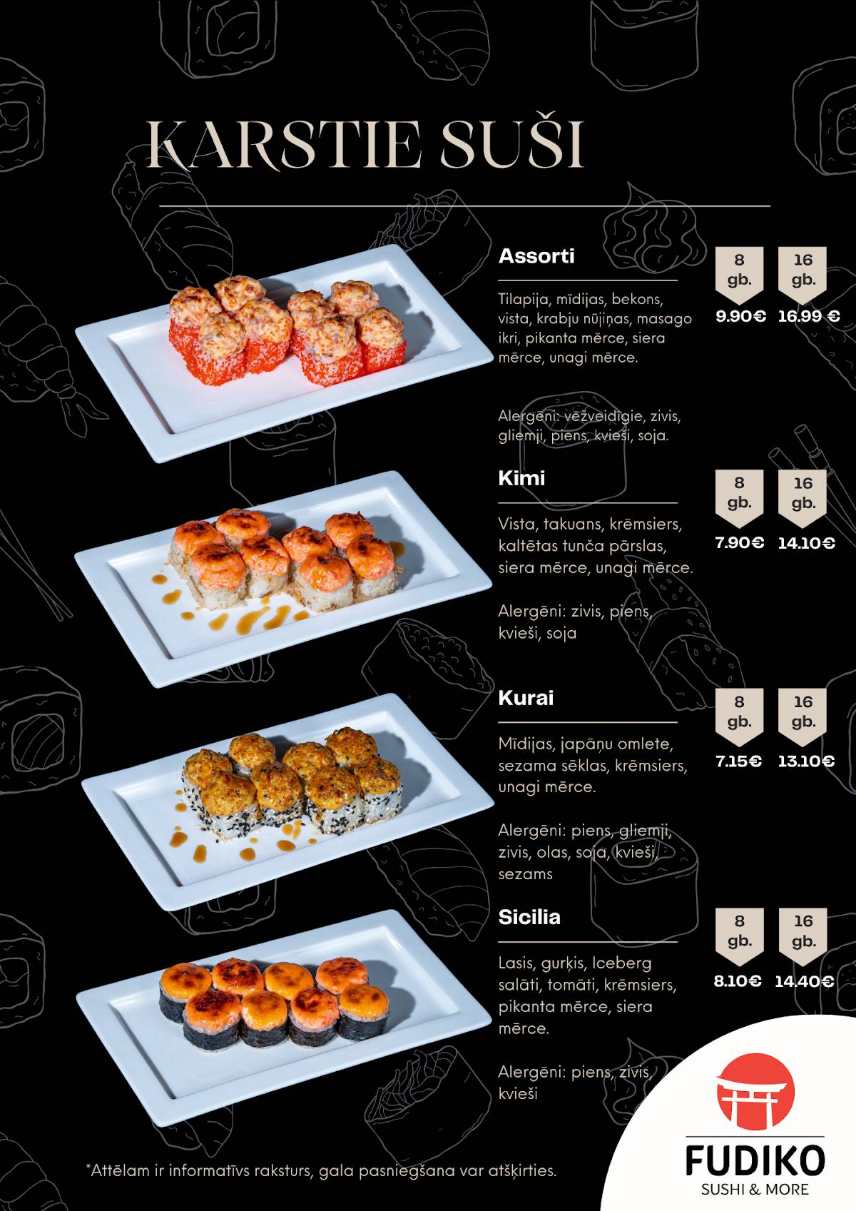FUDIKO Sushi меню