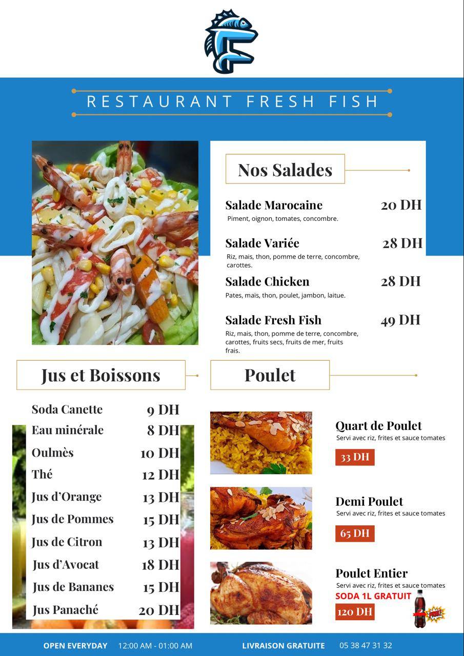 Restaurant Fresh Fish меню