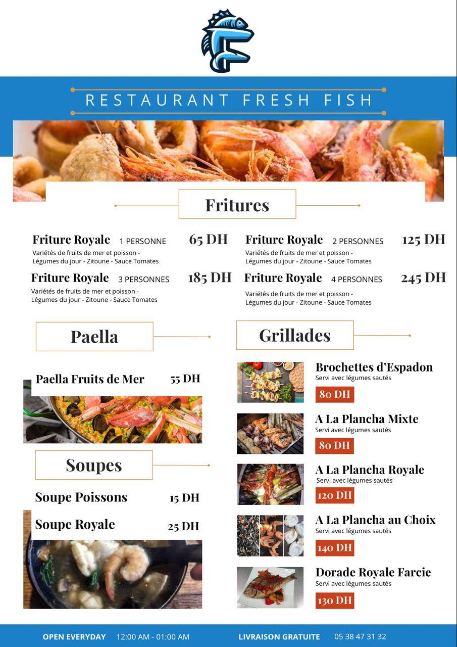 Restaurant Fresh Fish меню