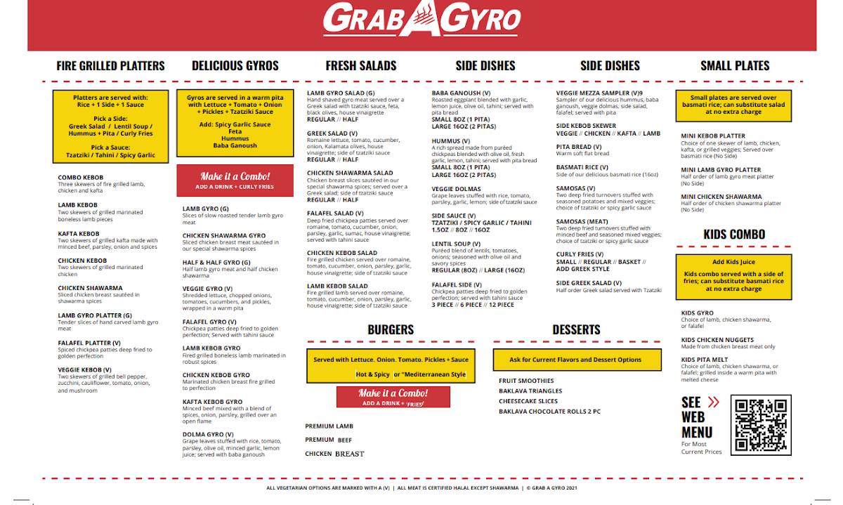 Grab A Gyro меню