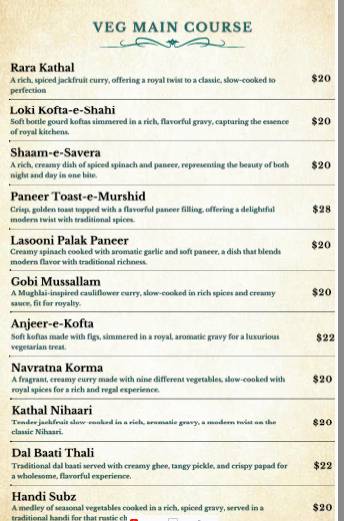 Hichki - Modern Indian Fine Dining меню