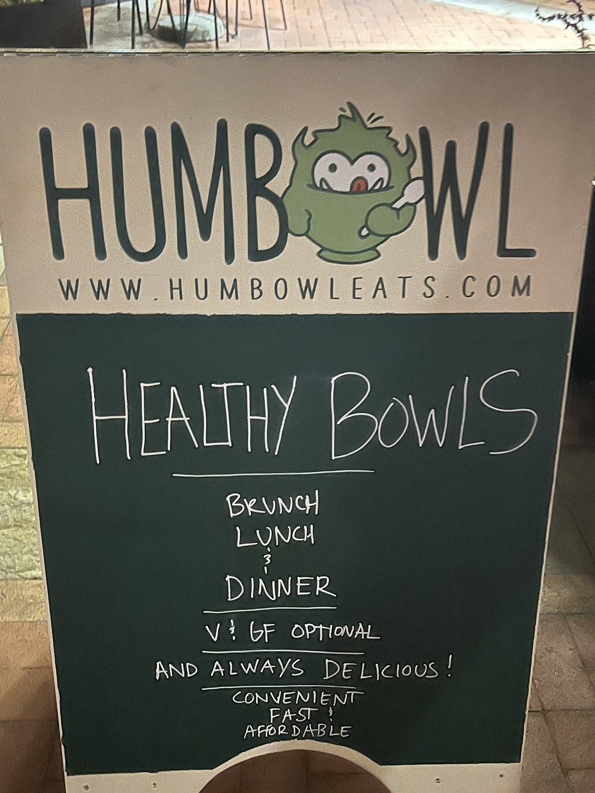 Humbowl меню