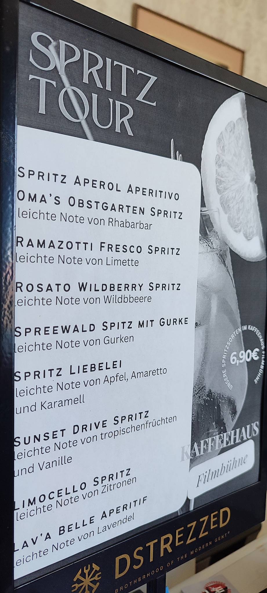 Kaffeehaus Filmbühne меню