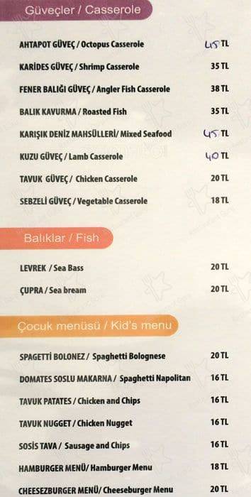 Kalabalık меню