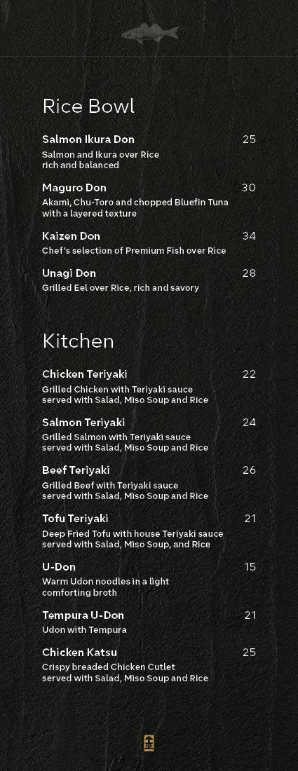 Kin Sushi - North York меню