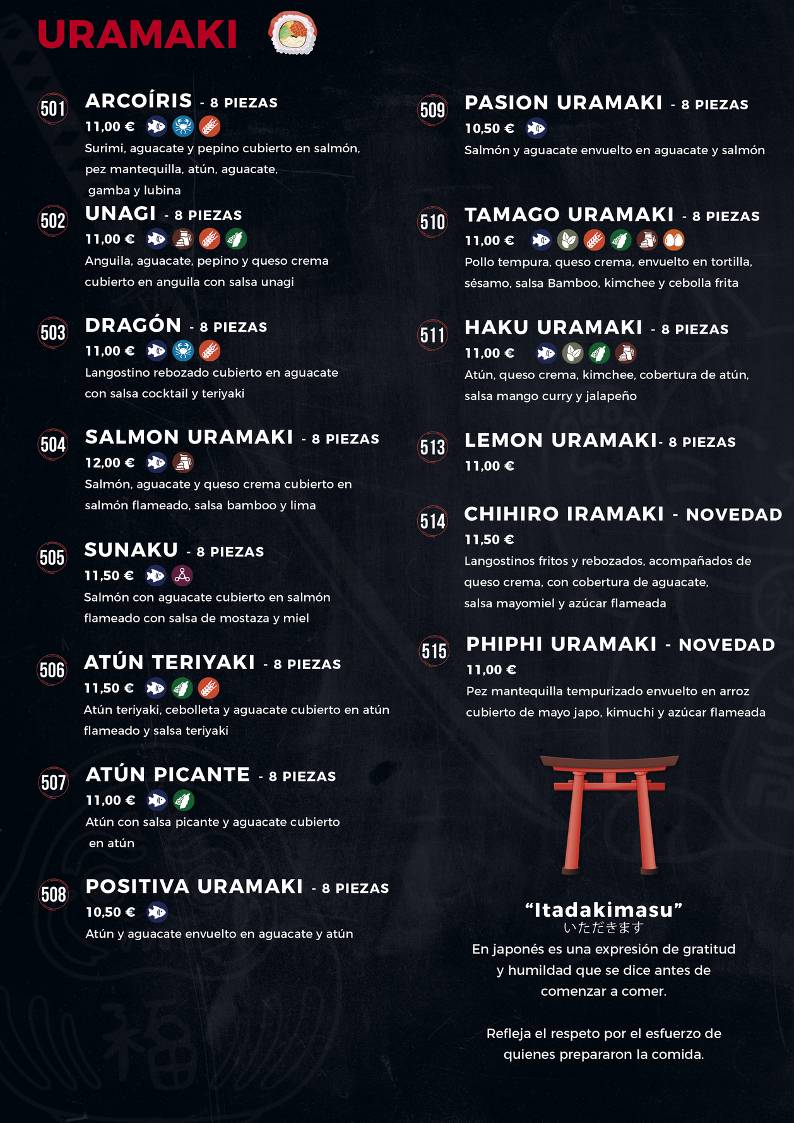 Kyoto Sushi Rota меню