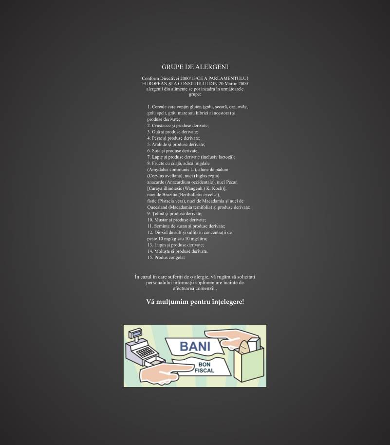 La Turistul меню