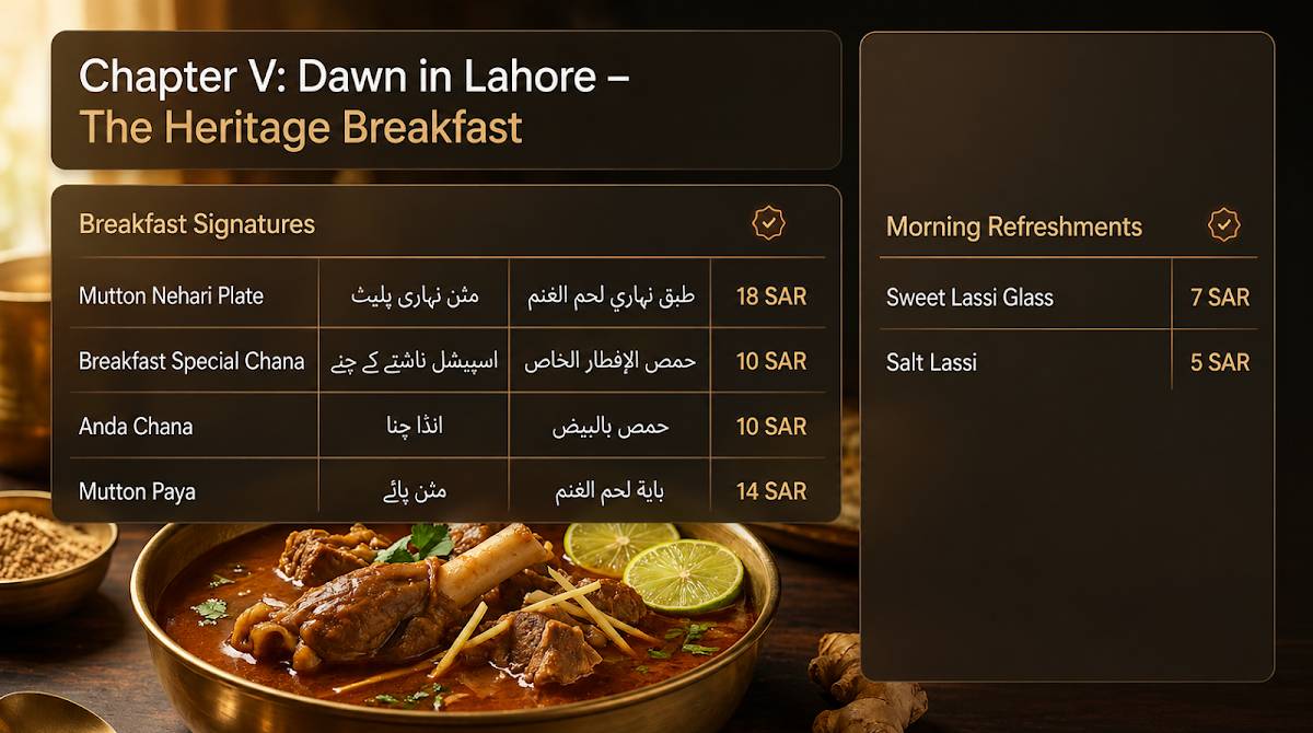 Lahori Pakwan Riyadh меню