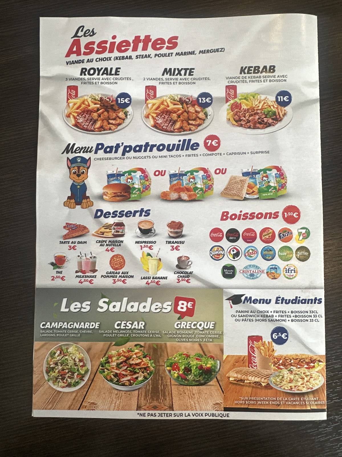 Le comico меню