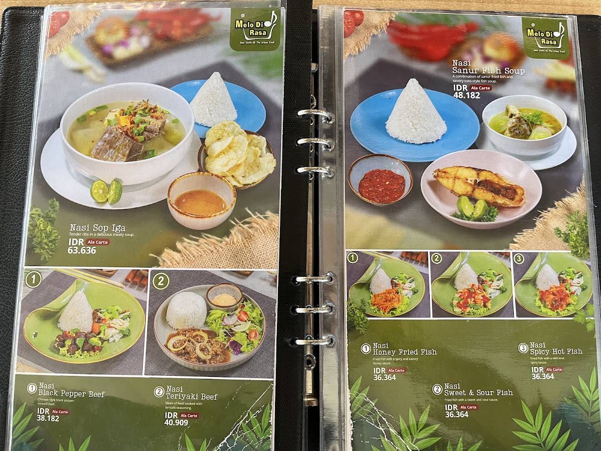 MELODI RASA Resto меню