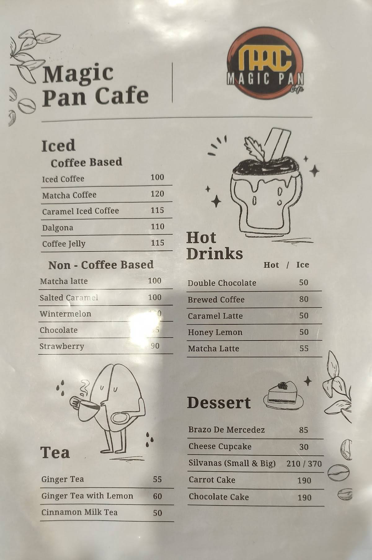 Magic Pan Cafe меню