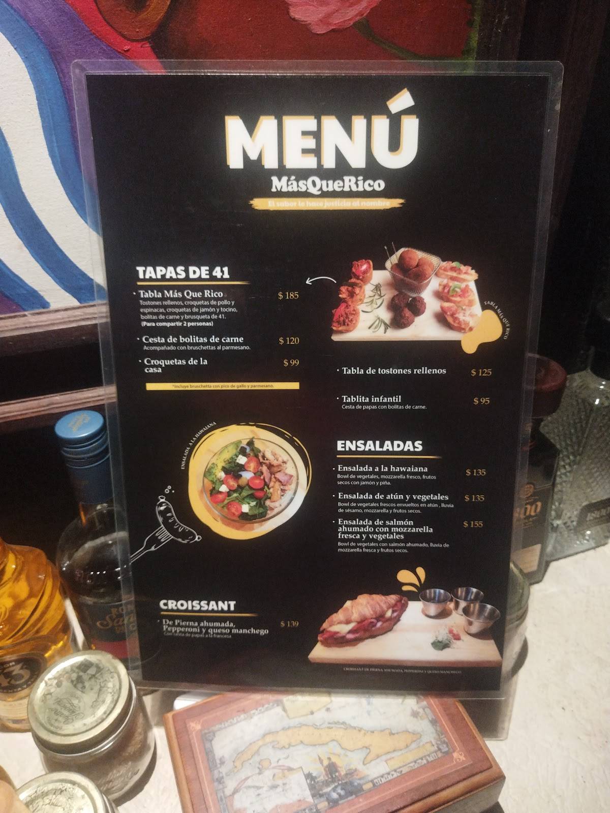 Mas Que Rico меню