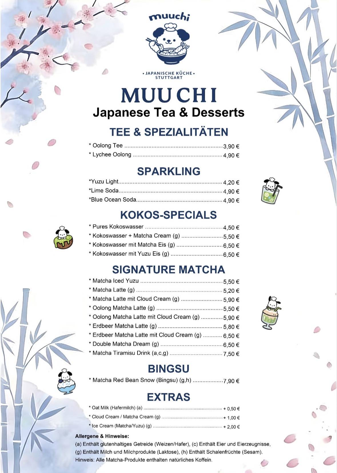 Muuchi Stuttgart меню