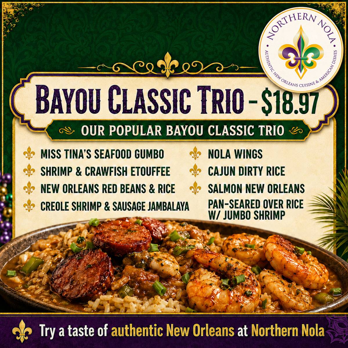Northern Nola меню