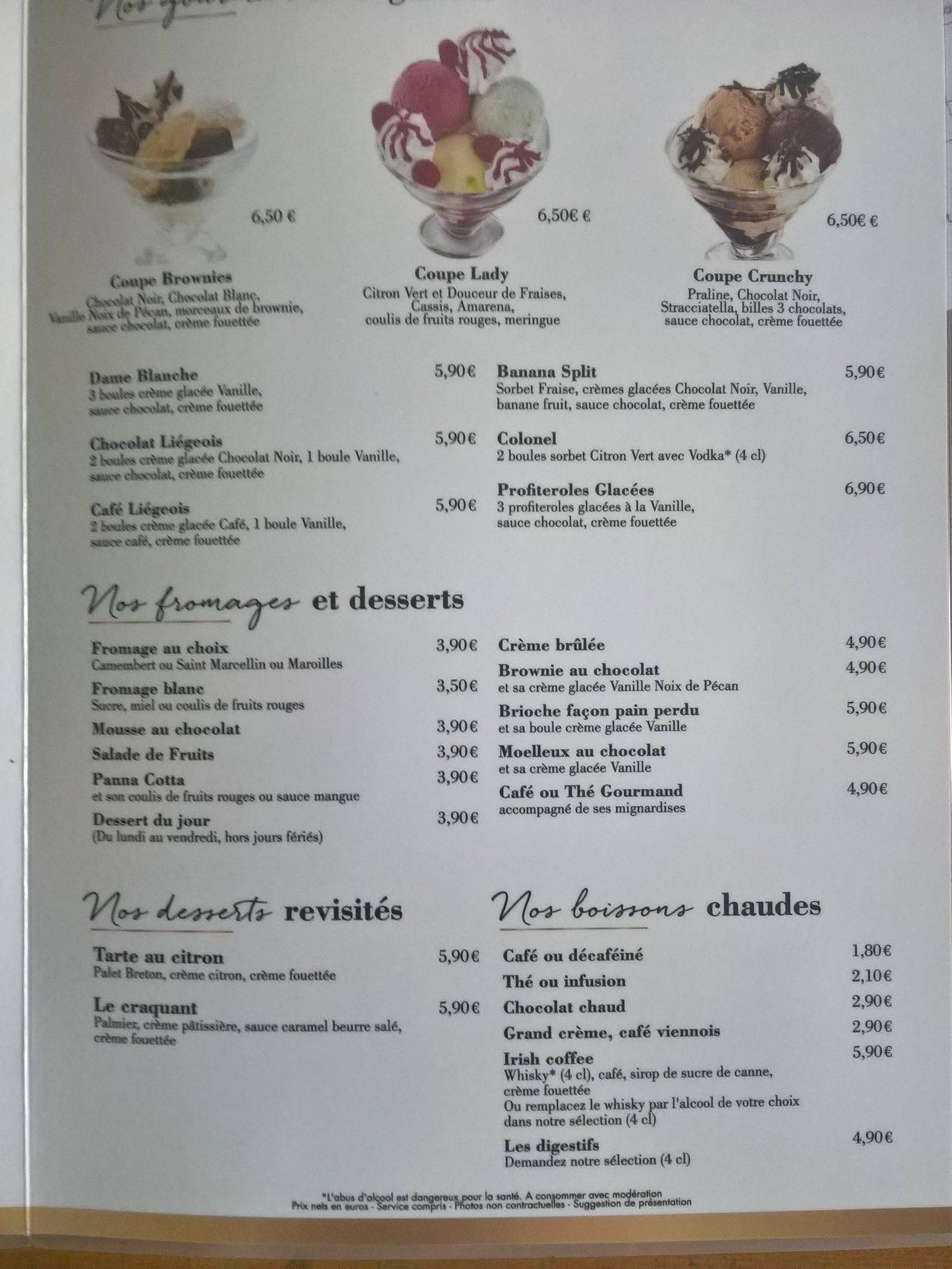 Restaurant Octobre Rouge меню