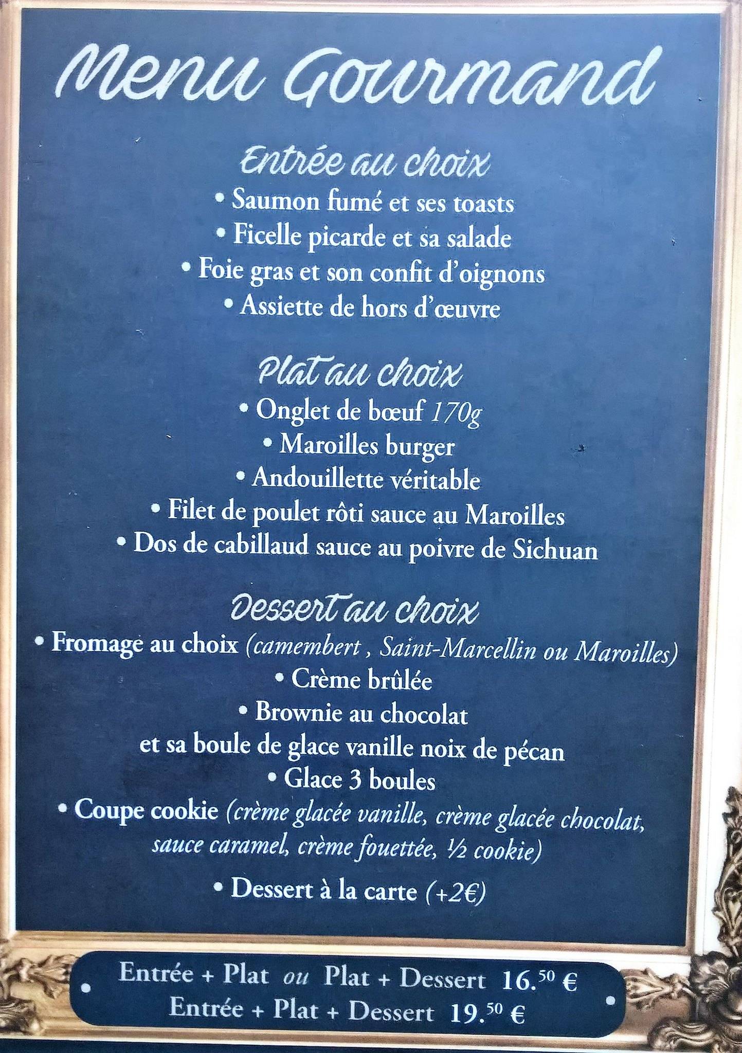 Restaurant Octobre Rouge меню