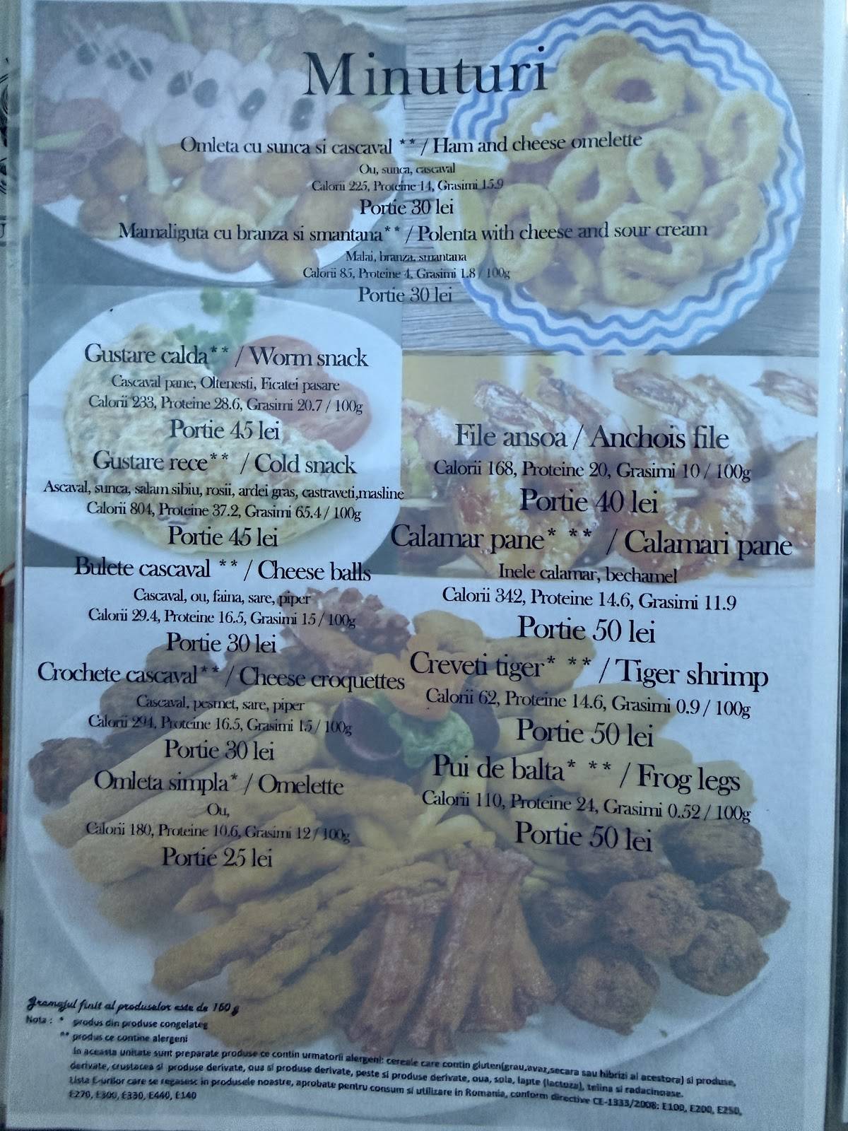 Restaurant Pescarul меню