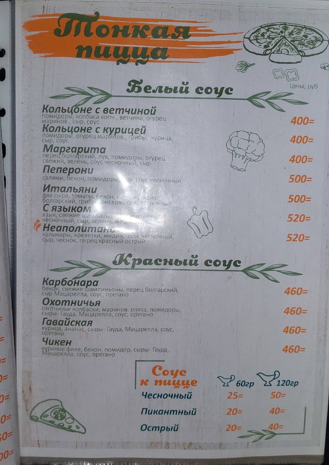 Эллада меню