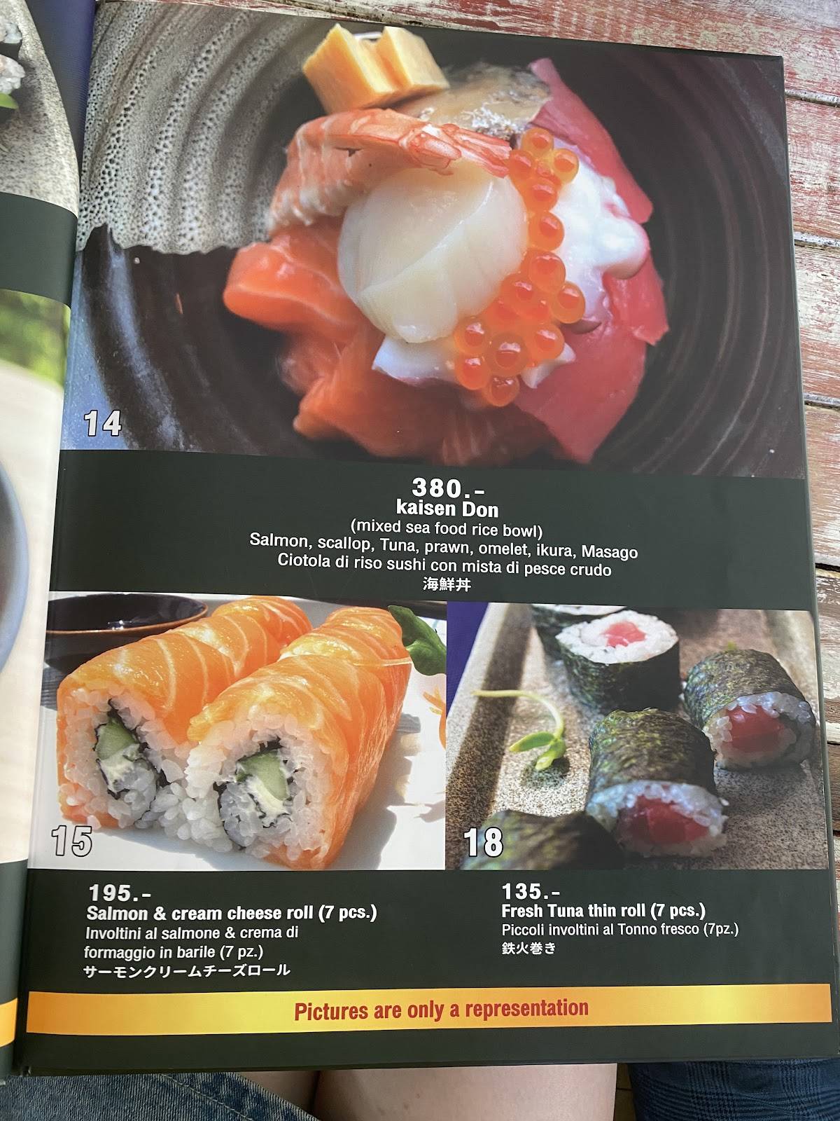 Red Snapper меню