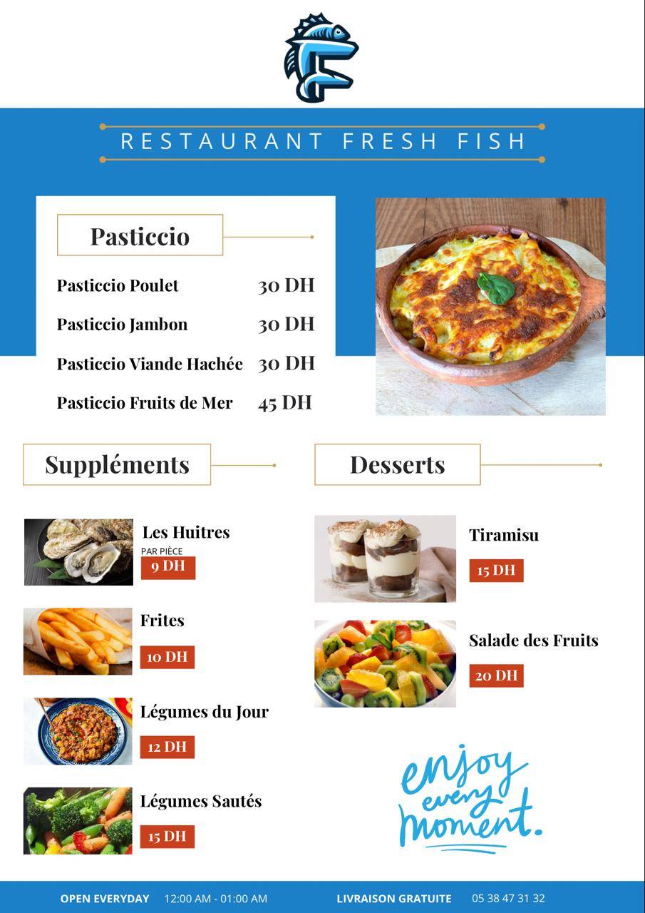 Restaurant Fresh Fish меню