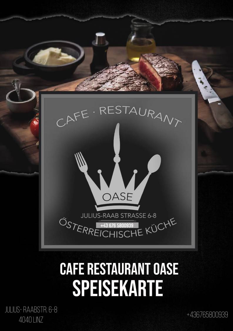 Restaurant OASE меню