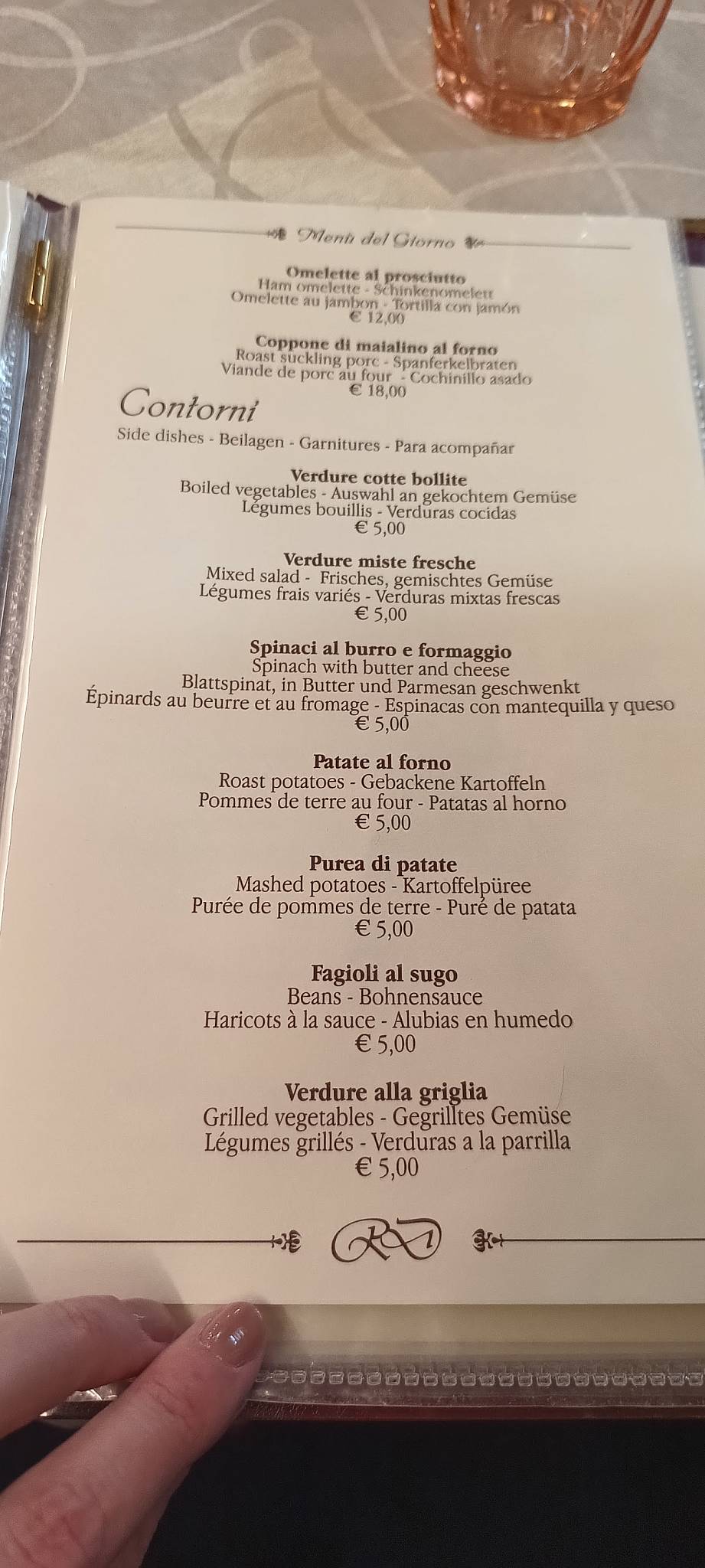 Ristorante da Danilo меню