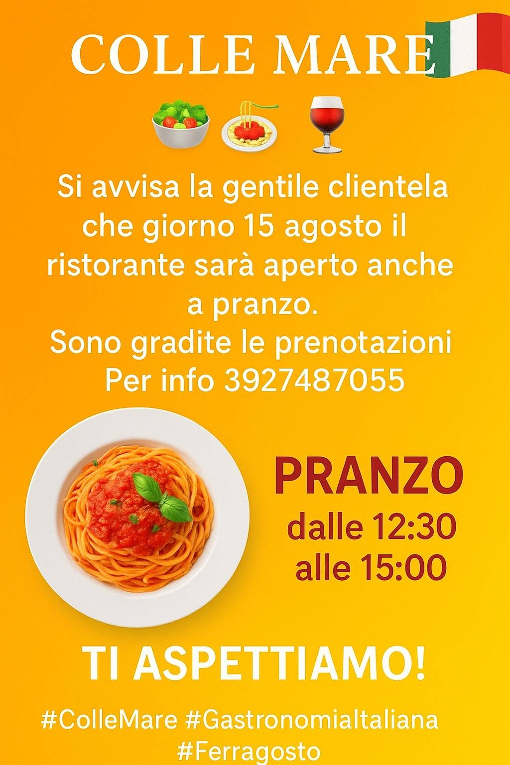 Ristorante Collemare меню