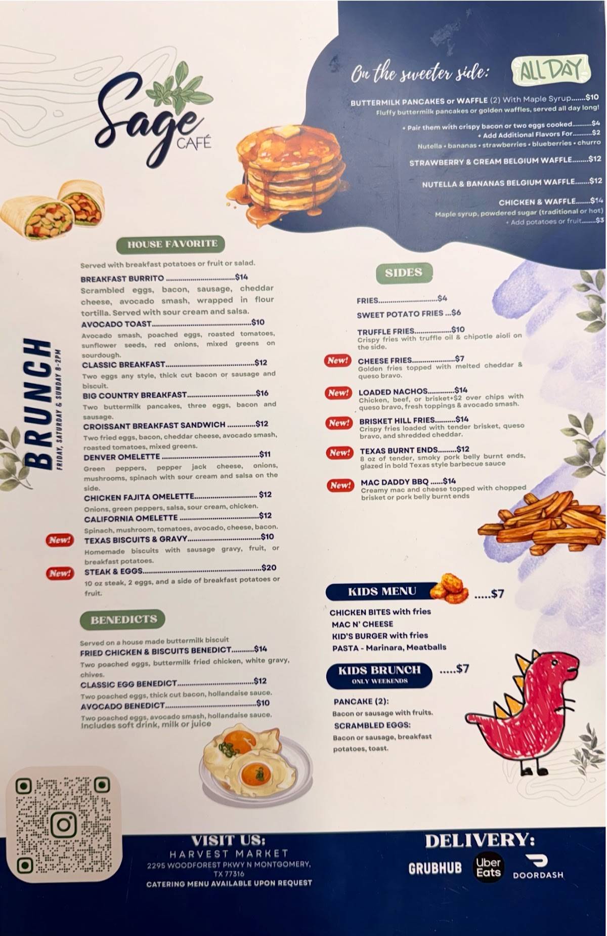 Sage Cafe меню