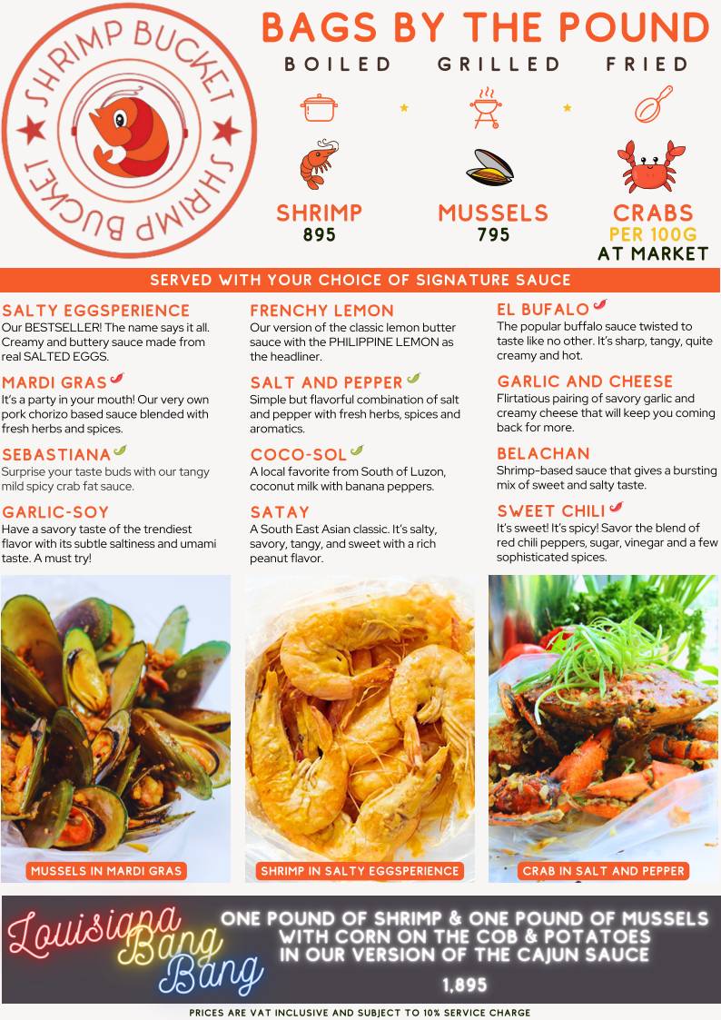 Shrimp Bucket Nuvali меню