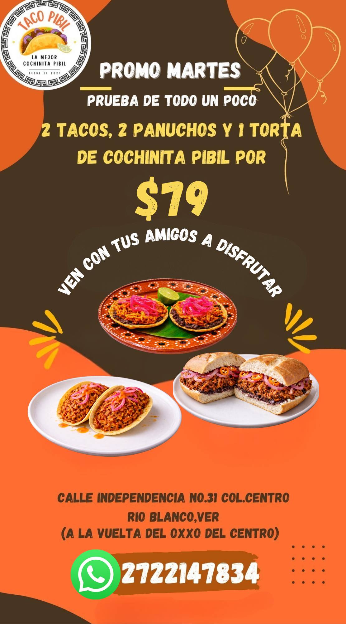 Taco Pibil меню