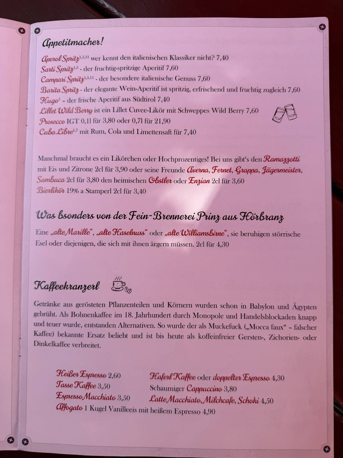 Tante Paula im Mail-Keller меню