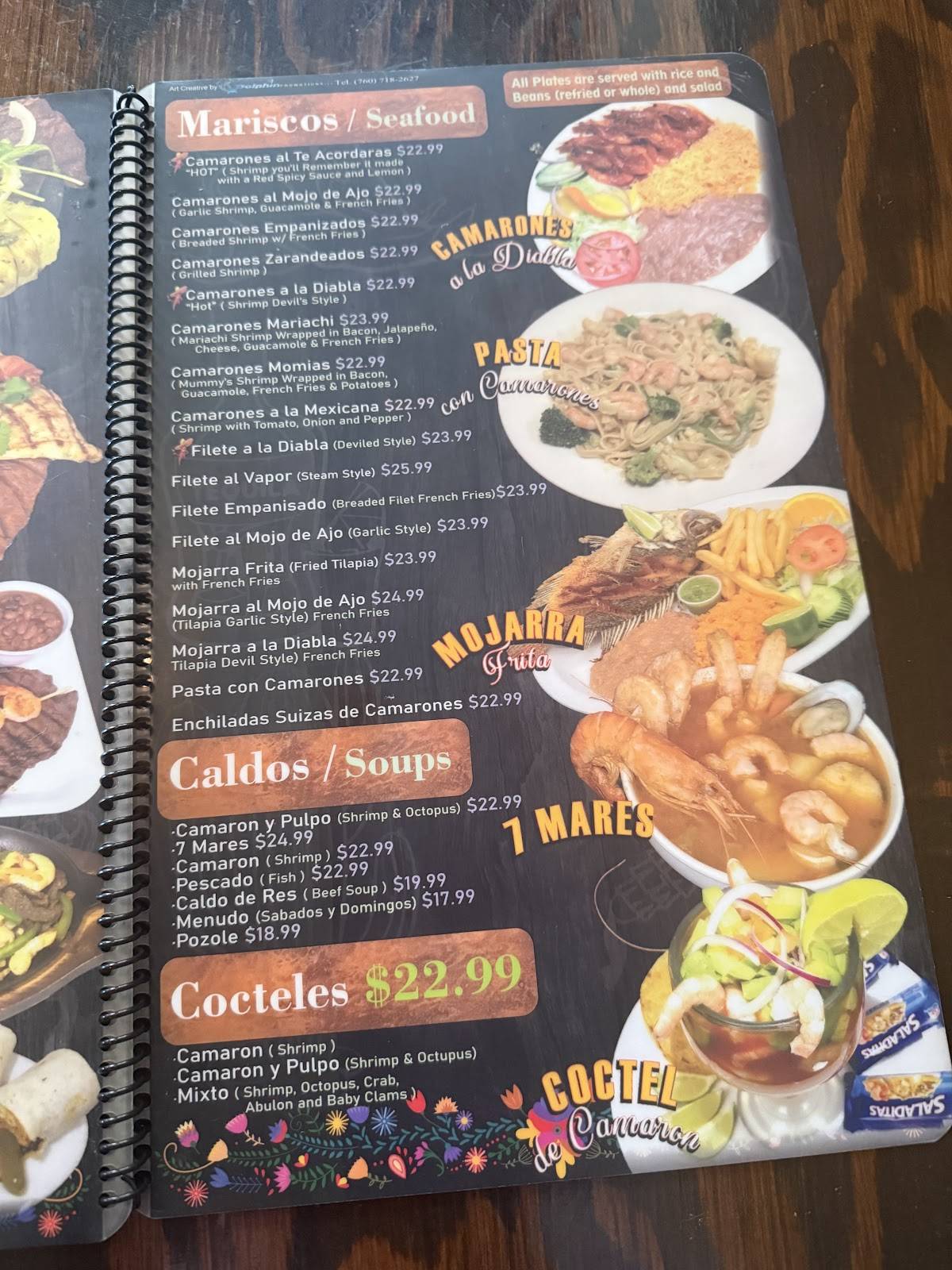 Taqueria Y Mariscos Chapala меню