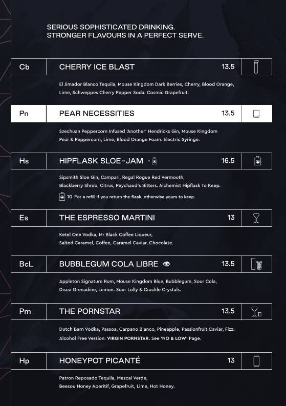 The Alchemist St James Quarter меню