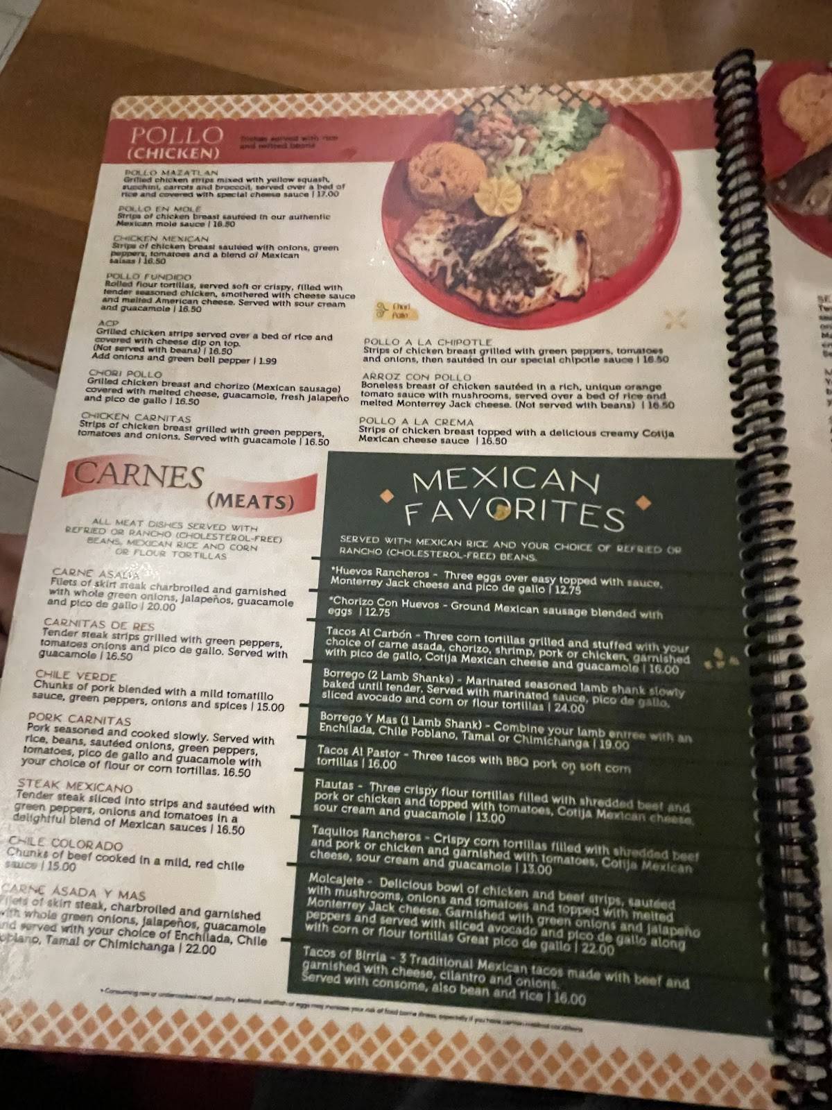 Torero's Mexican Restaurant меню