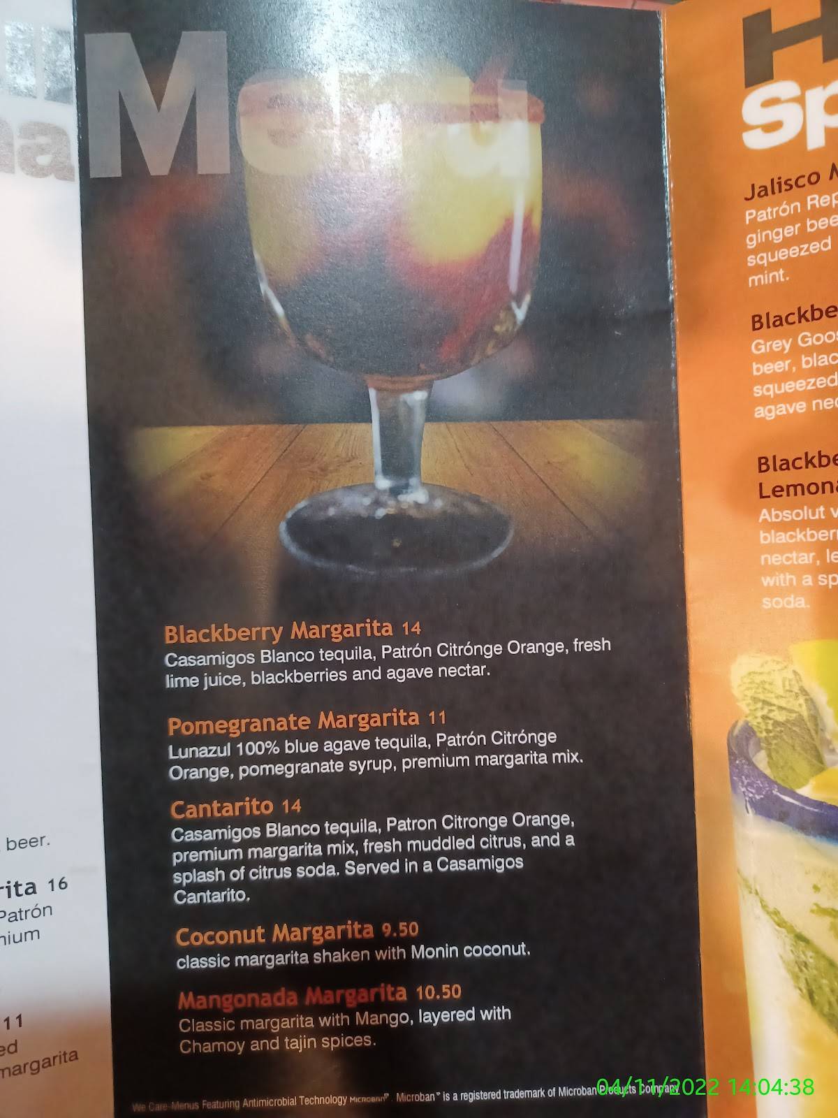 Vagabundos Cosina Mexican Restaurant меню