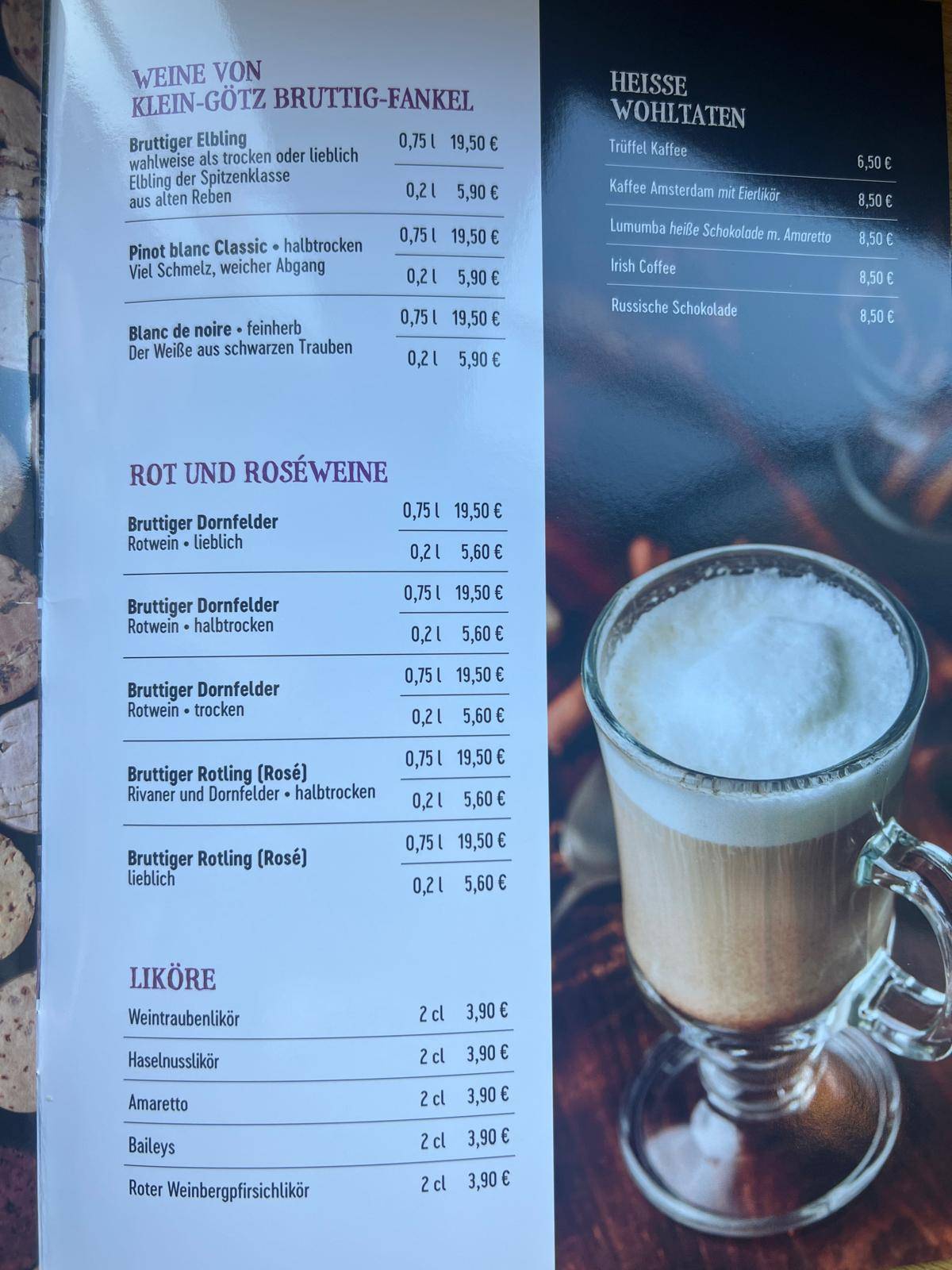 Weinhaus Gräfen - Restaurant - Hotel - Pension меню
