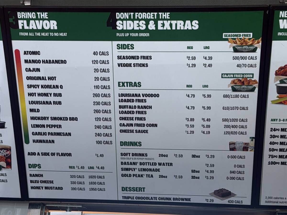 Wingstop меню