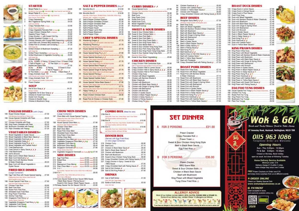 Wok & Go меню