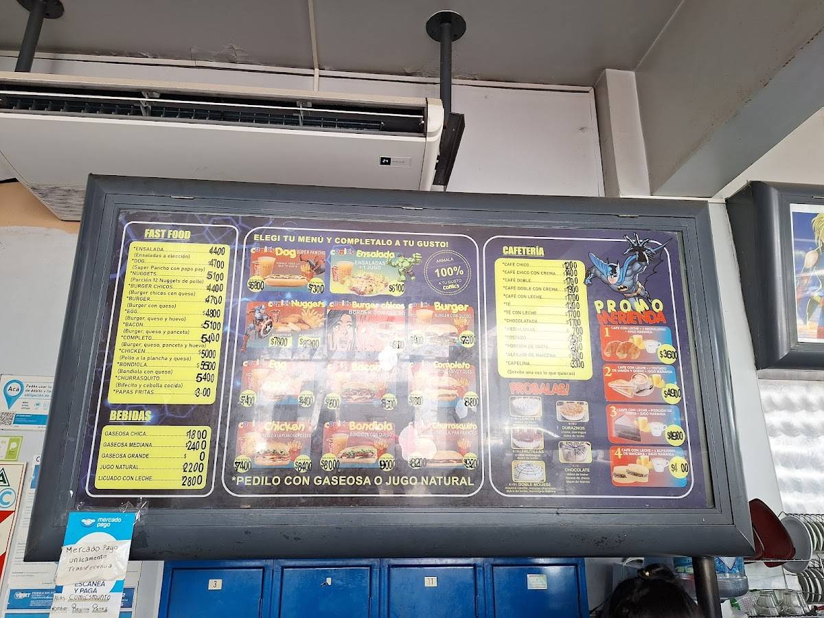 Restaurante Comic's меню