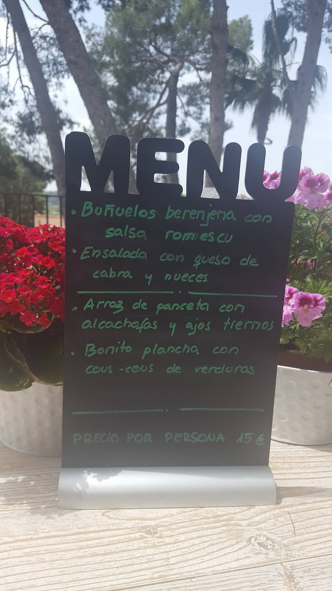 Restaurante Masía Rocafort меню