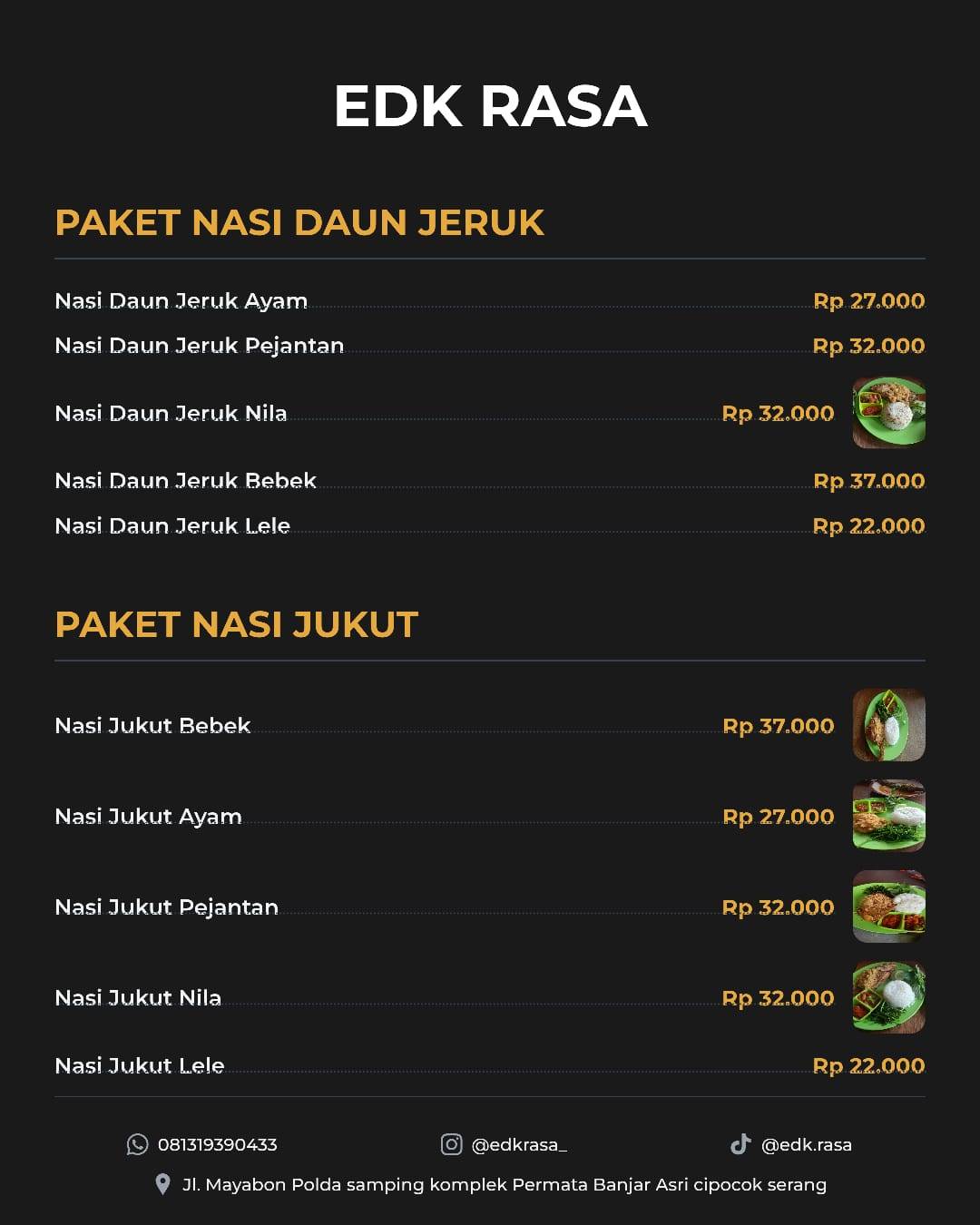 Resto EDK RASA меню