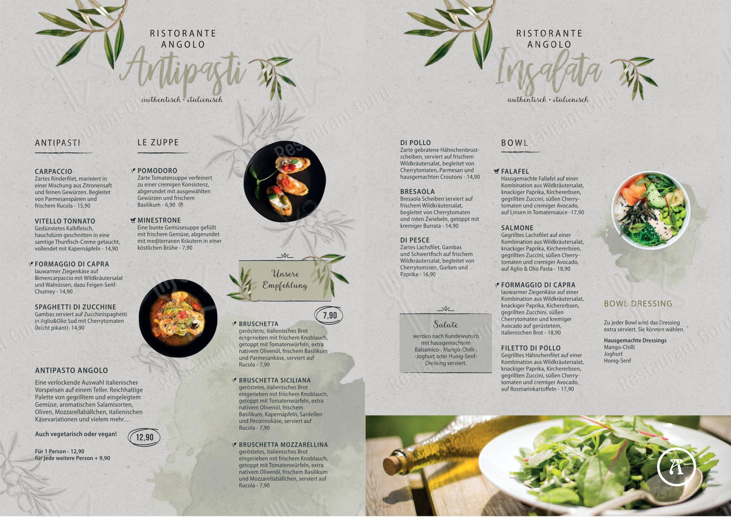 Ristorante Angolo в Изерлоне - Меню