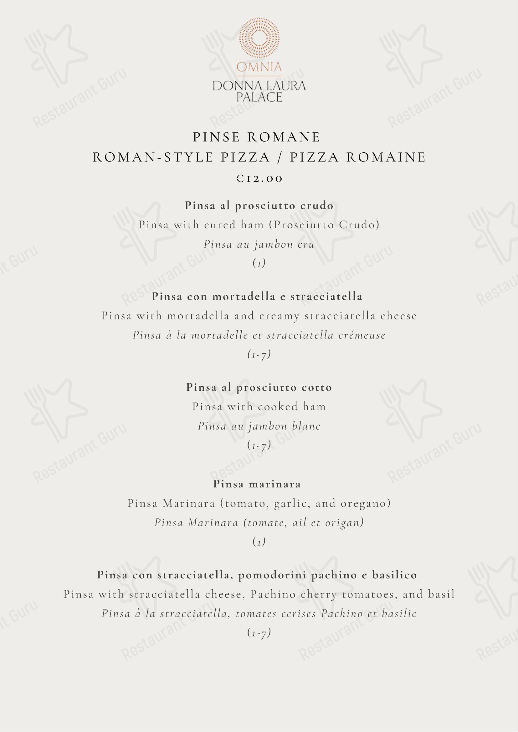 Меню ресторана Ristorante Bistrot 21 в Риме