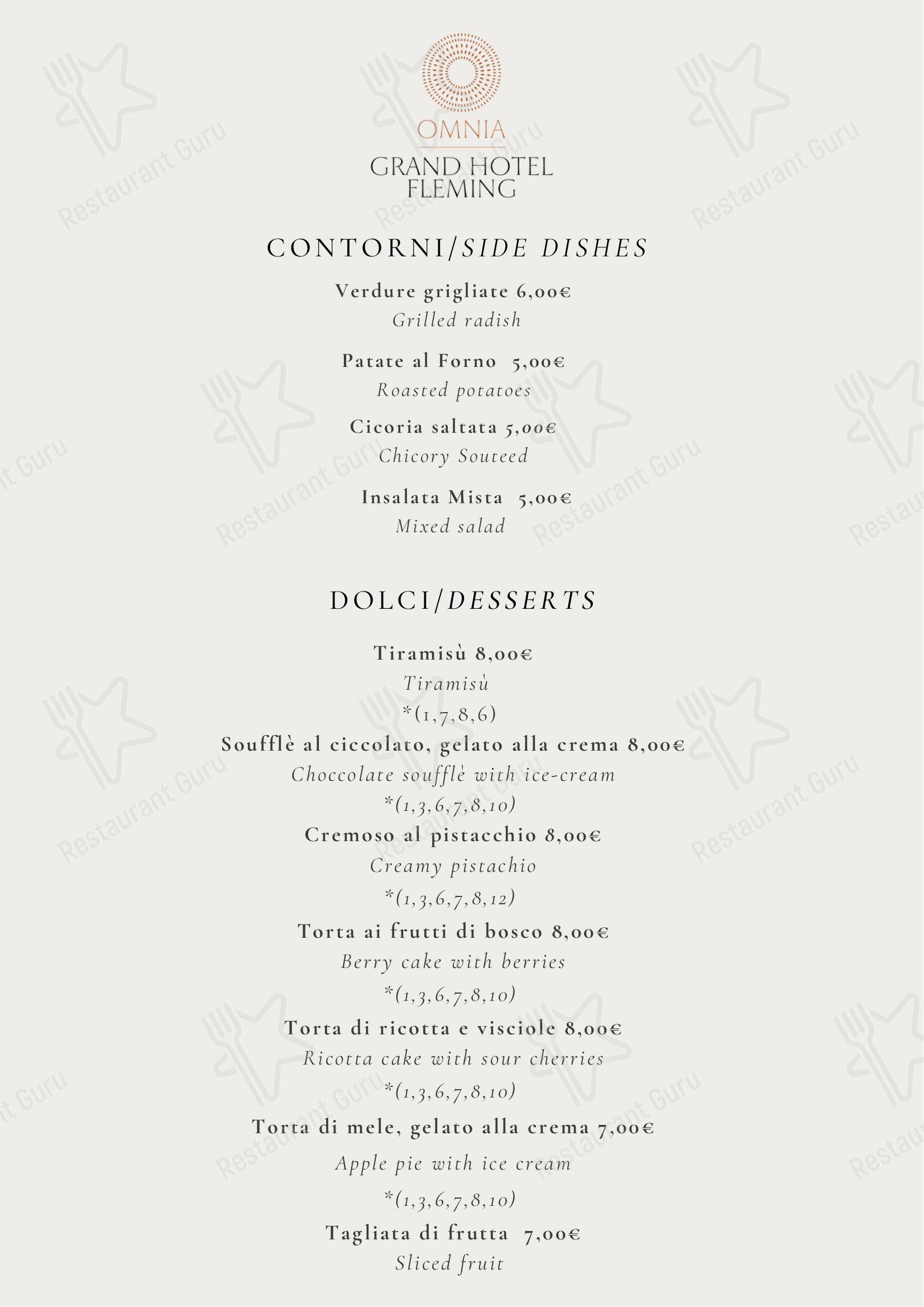 Ristorante Gray's в Риме - Меню