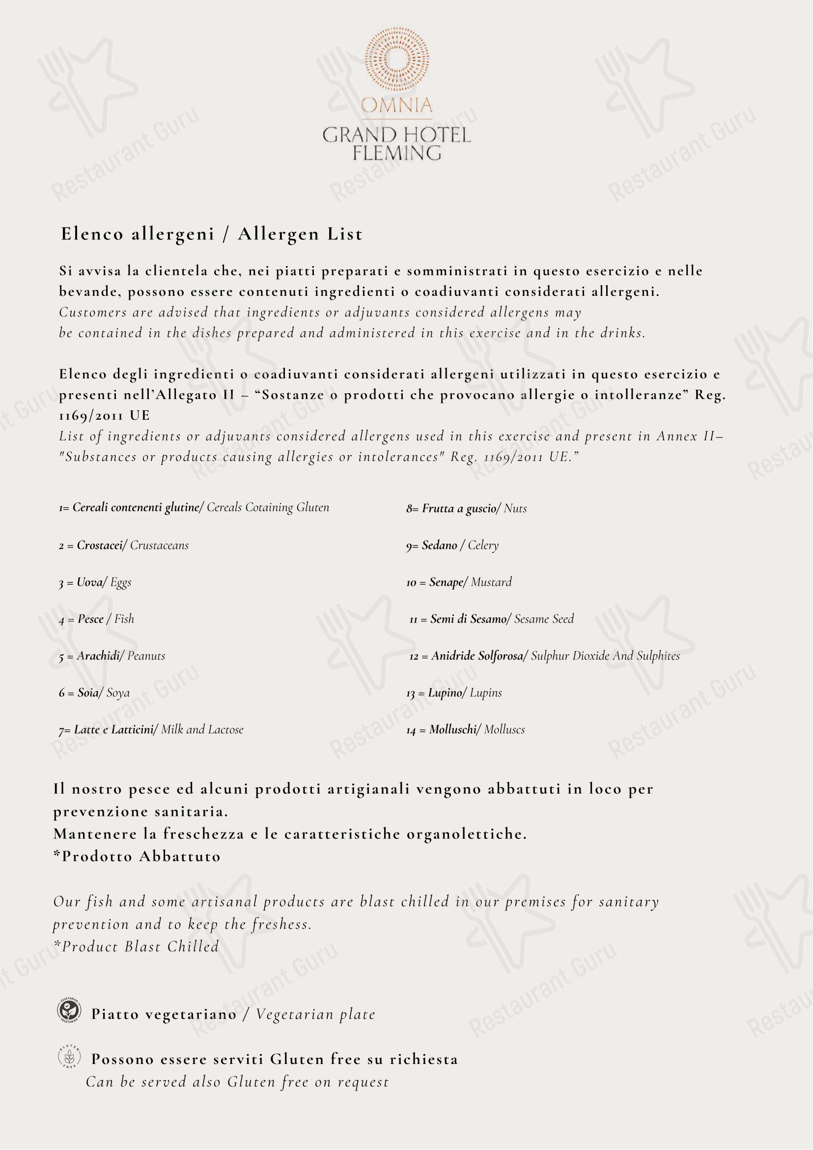 Меню ресторана Ristorante Gray's - Меню напитков