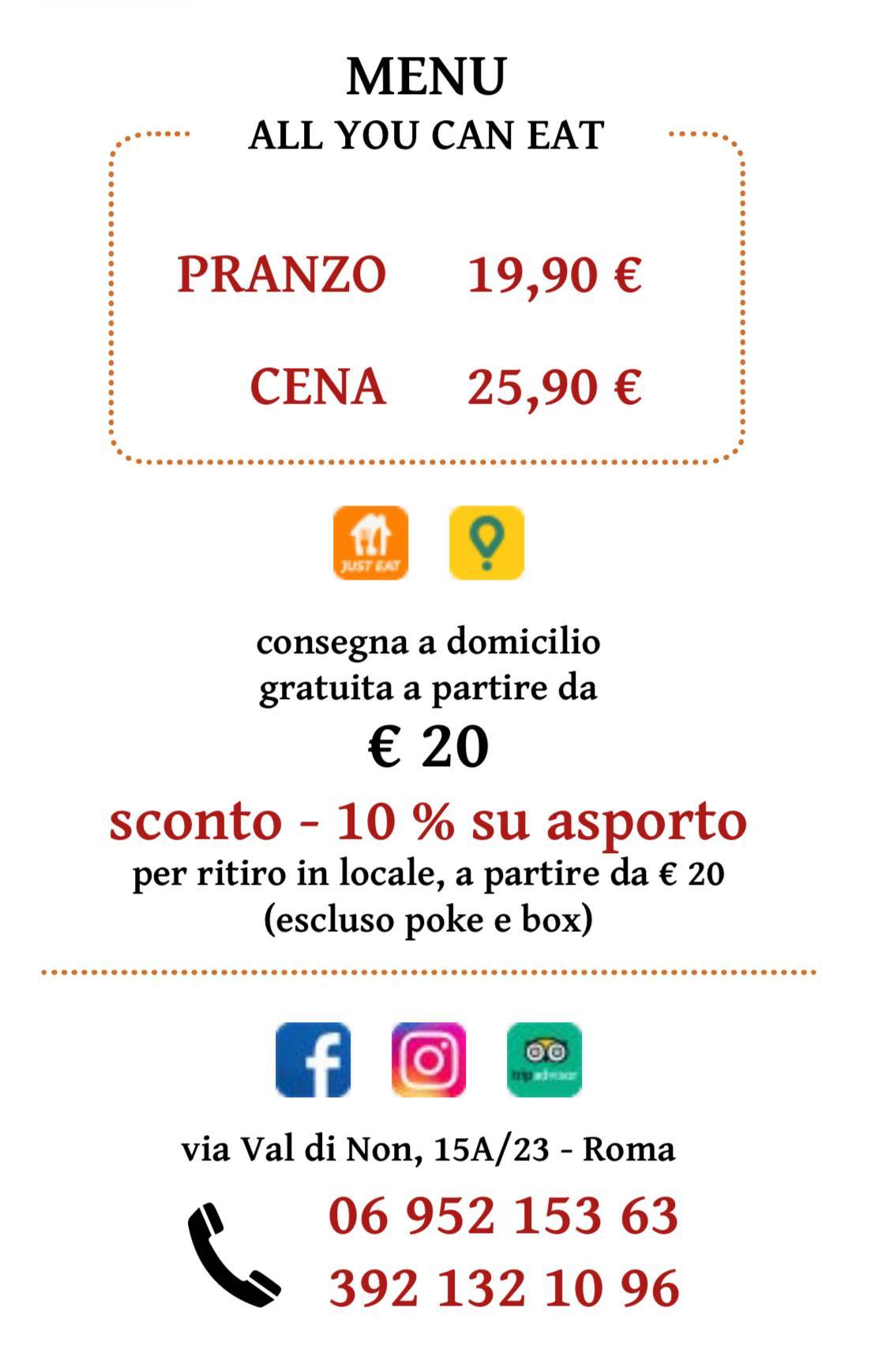 Ristorante Kaji меню